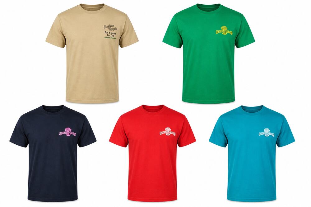 Bowles Farms Men's T-Shirt 5-Pack Bundle Gildan Ultra Cotton Sizes M/L